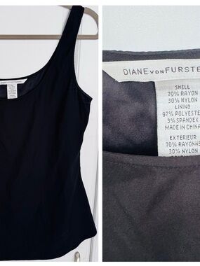 Diane Von Furstenberg Black One-Shoulder Dress